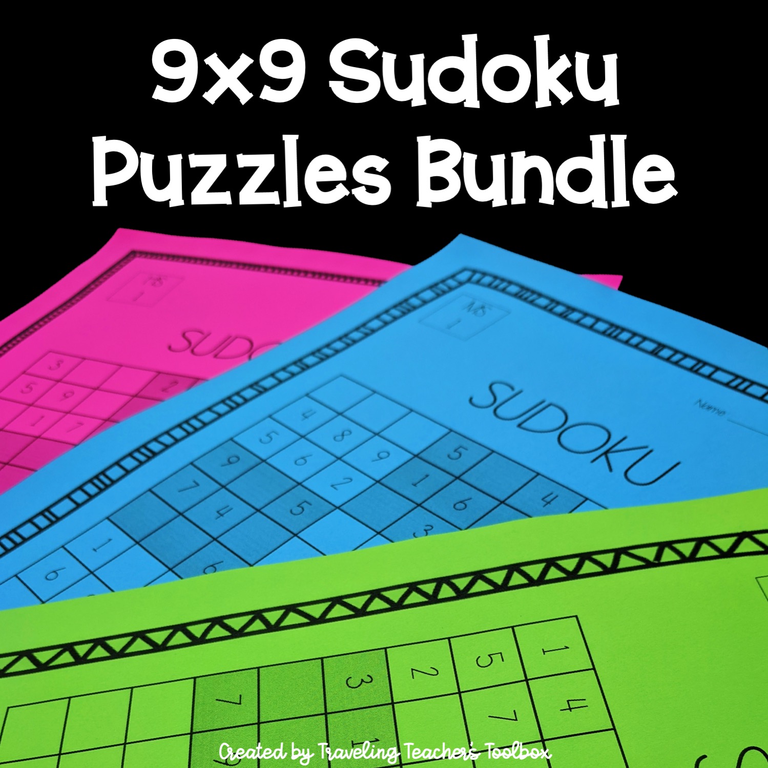 Clickable image of paper 9x9 sudoku puzzles